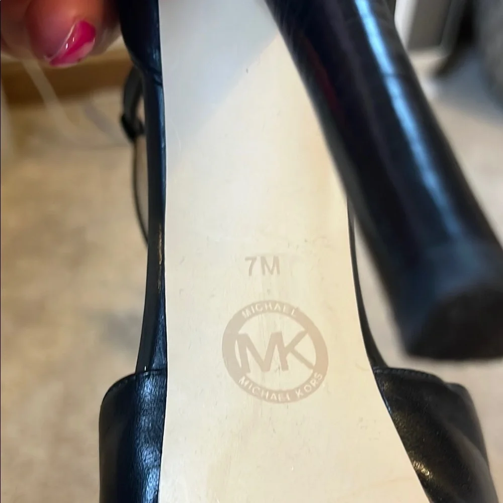 Michael Kors Black Strappy Heels - Picture 3 of 6